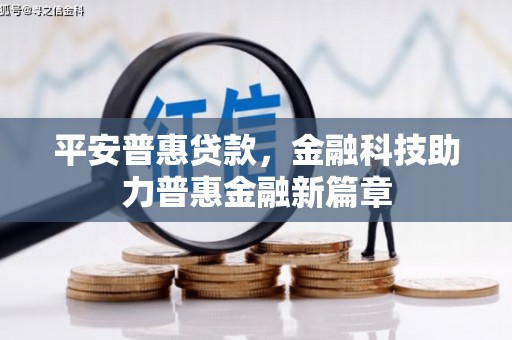 新园平安普惠贷款，金融科技助力普惠金融新篇章