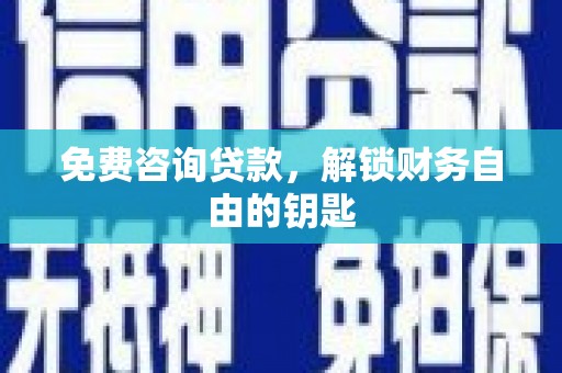 新园免费咨询贷款，解锁财务自由的钥匙