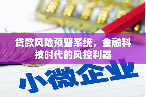 新园贷款风险预警系统，金融科技时代的风控利器