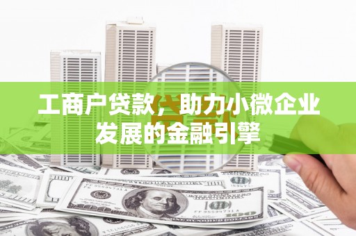 新园工商户贷款，助力小微企业发展的金融引擎
