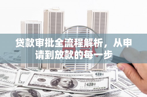 新园贷款审批全流程解析，从申请到放款的每一步
