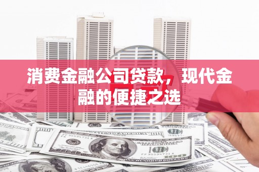 新园消费金融公司贷款，现代金融的便捷之选