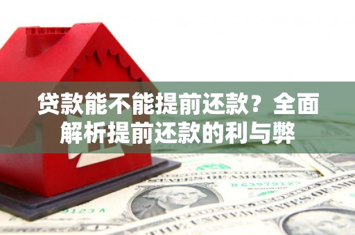 新园贷款能不能提前还款？全面解析提前还款的利与弊