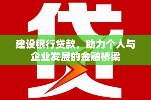 新园建设银行贷款，助力个人与企业发展的金融桥梁