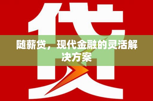 新园随薪贷，现代金融的灵活解决方案