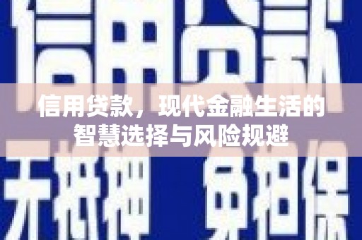 新园信用贷款，现代金融生活的智慧选择与风险规避