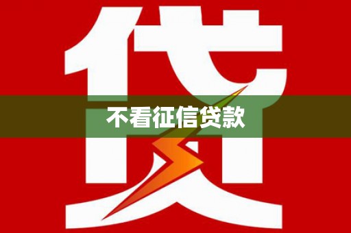 新园不看征信贷款