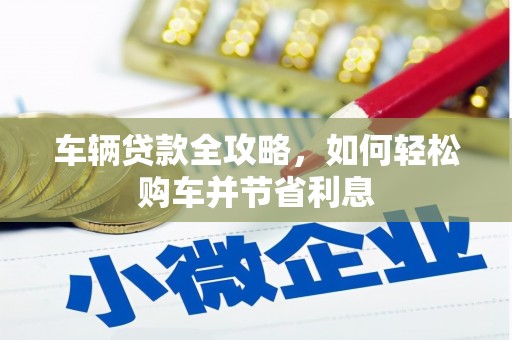 新园车辆贷款全攻略，如何轻松购车并节省利息