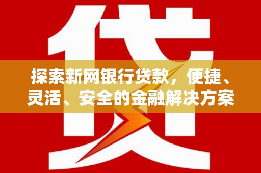 新园探索新网银行贷款，便捷、灵活、安全的金融解决方案