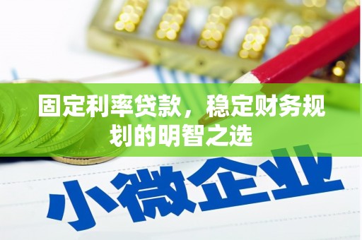 新园固定利率贷款，稳定财务规划的明智之选