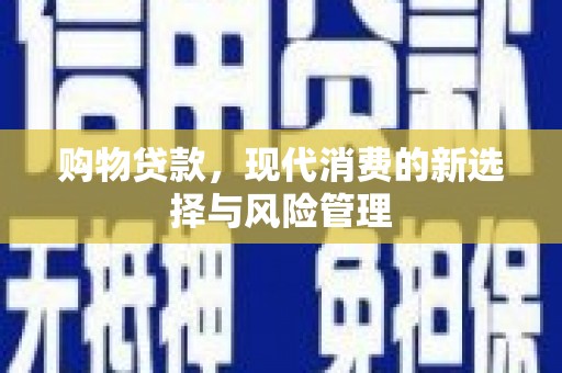 新园购物贷款，现代消费的新选择与风险管理