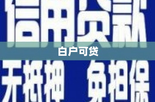 新园白户可贷