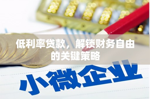新园低利率贷款，解锁财务自由的关键策略
