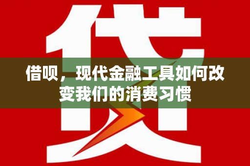 新园借呗，现代金融工具如何改变我们的消费习惯