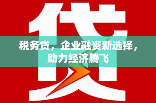 新园税务贷，企业融资新选择，助力经济腾飞