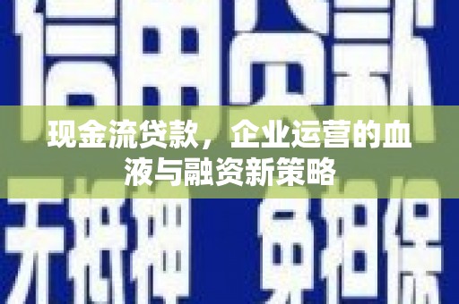 新园现金流贷款，企业运营的血液与融资新策略