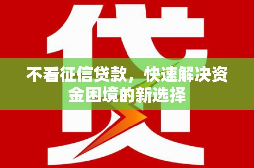 新园不看征信贷款，快速解决资金困境的新选择