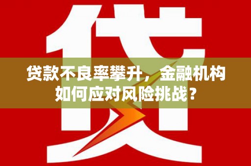 新园贷款不良率攀升，金融机构如何应对风险挑战？