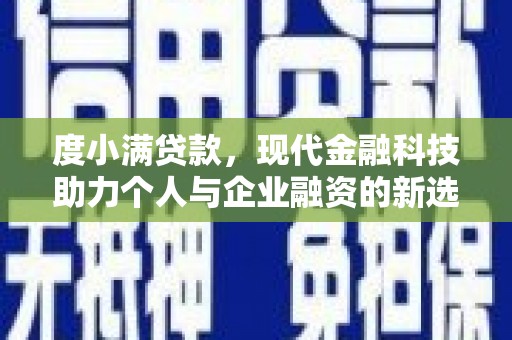 新园度小满贷款，现代金融科技助力个人与企业融资的新选择