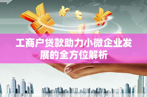 新园工商户贷款助力小微企业发展的全方位解析
