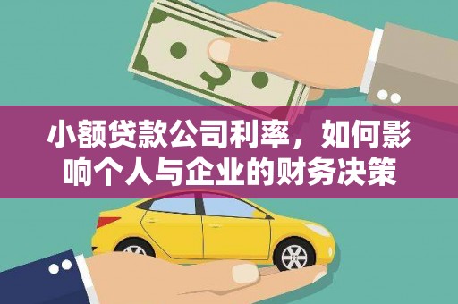 新园小额贷款公司利率，如何影响个人与企业的财务决策