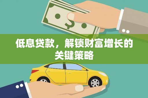新园低息贷款，解锁财富增长的关键策略