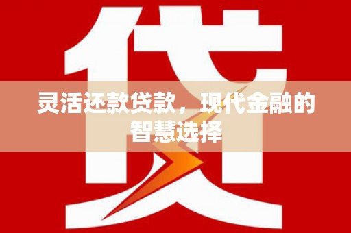 新园灵活还款贷款，现代金融的智慧选择