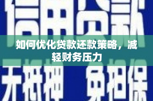 新园如何优化贷款还款策略，减轻财务压力