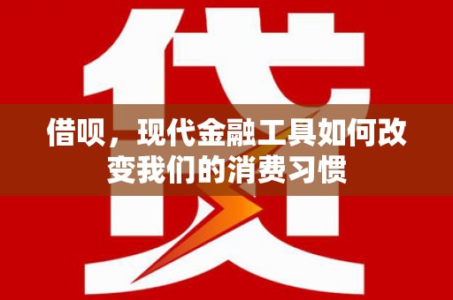 新园借呗，现代金融工具如何改变我们的消费习惯