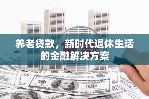 新园养老贷款，新时代退休生活的金融解决方案