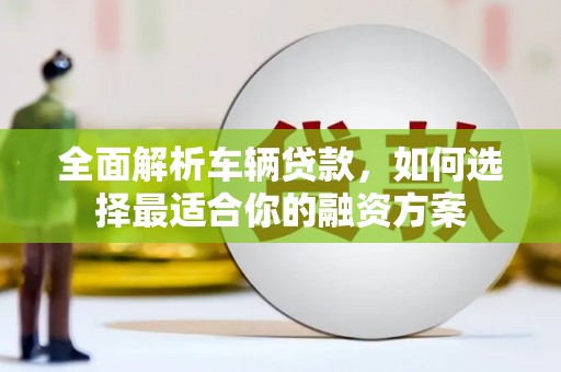 新园全面解析车辆贷款，如何选择最适合你的融资方案