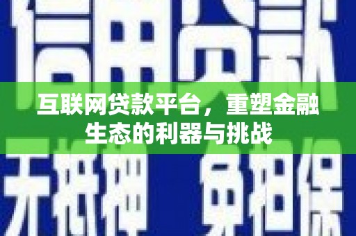 新园互联网贷款平台，重塑金融生态的利器与挑战