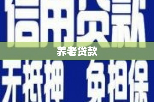 新园养老贷款