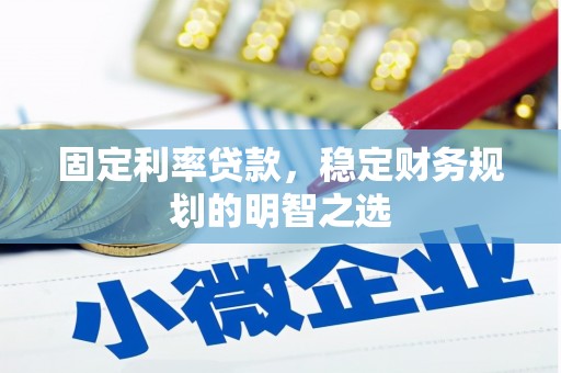 新园固定利率贷款，稳定财务规划的明智之选