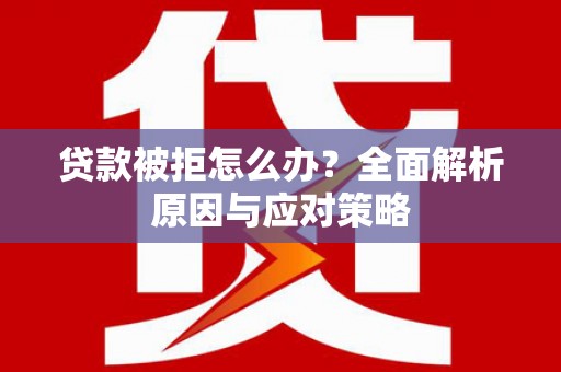 新园贷款被拒怎么办？全面解析原因与应对策略