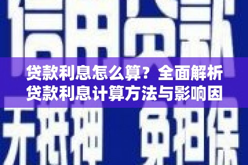 新园贷款利息怎么算？全面解析贷款利息计算方法与影响因素