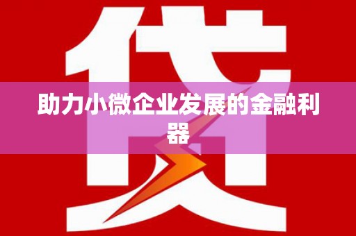 新园助力小微企业发展的金融利器