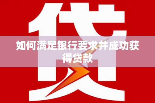 新园如何满足银行要求并成功获得贷款
