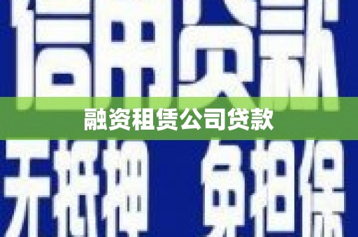 新园融资租赁公司贷款